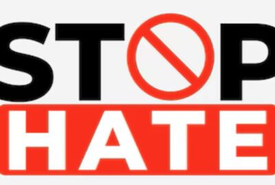 Image with the words Stop Hate