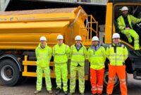 Councillor Dan Thomas with some Devon Highways staff