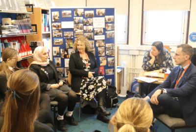 Sidmouth College pupils discussing work experience