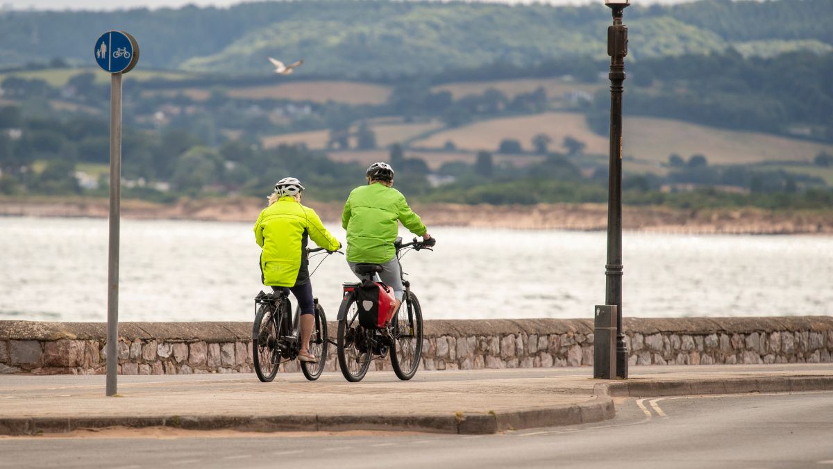 Cyclists on a shared use path
