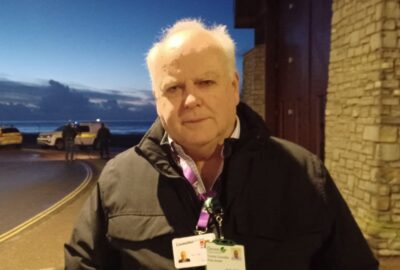 Councillor Paul Arnott in Exmouth on the sea front