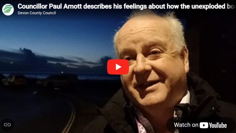 Councillor Paul Arnott, Deputy Leader of Devon County Council, stood outside at 6:40am this morning, at Exmouth's RNLI lifeboat station, talking about his impression of how the incident has gone