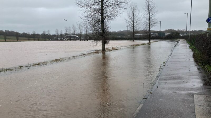 Flooding at Bridge Hill, Topsham