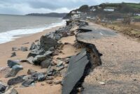 Damage to A379 between Torcross and Slapton