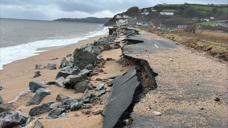 Damage to A379 between Torcross and Slapton