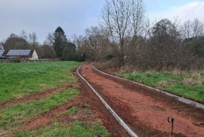 The partially completed shared use path