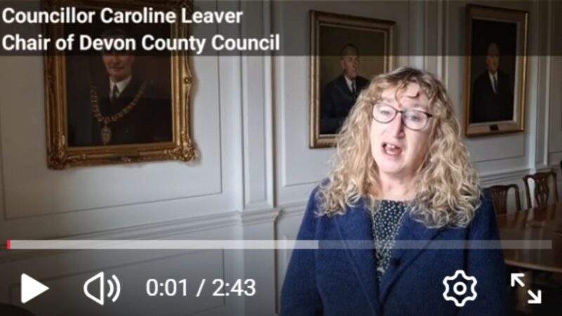 Councillor Caroline Leaver, Chair of Devon County Council talks about the importance of International Women's Day.