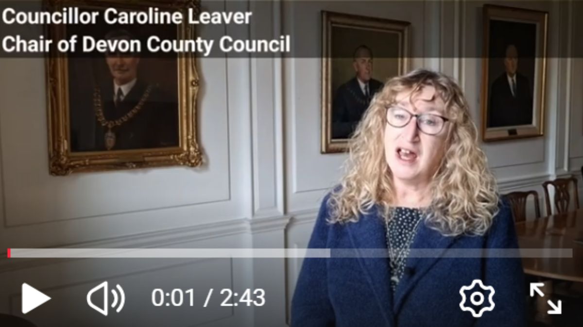 Councillor Caroline Leaver, Chair of Devon County Council talks about the importance of International Women's Day.
