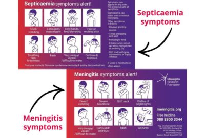 Symptoms of meningitis and septicaemia