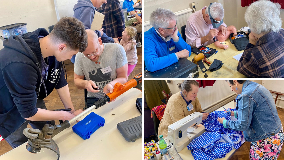 People fixing things