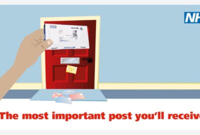 Image shows a hand posting a letter with words, the most important post you'll receive'.