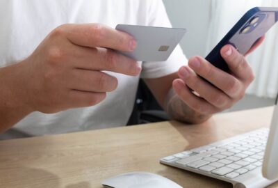 Man using his mobile phone
