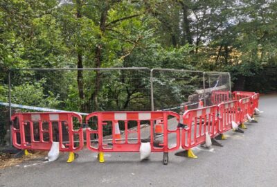 Damage section of Lydford Bridge