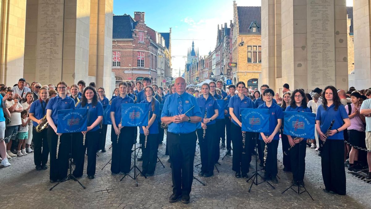 Devon Youth Wind Orchestra at the Menin Gate Memorial