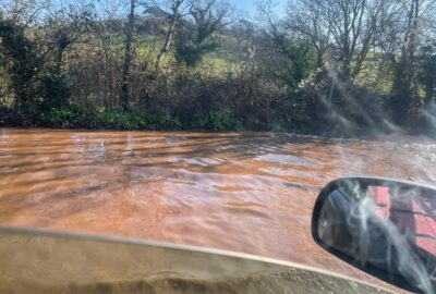 Archive photo of Devon Highways' A379 road flooded after storm