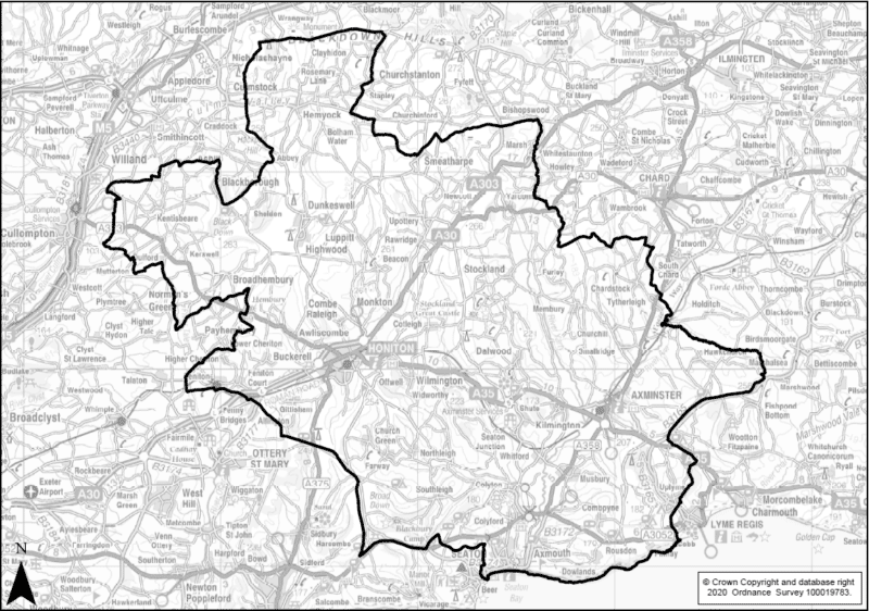 Catchment area for replacement site in Honiton