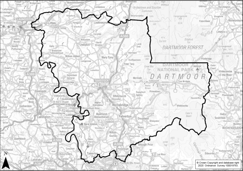 Catchment area for replacement site in Tavistock