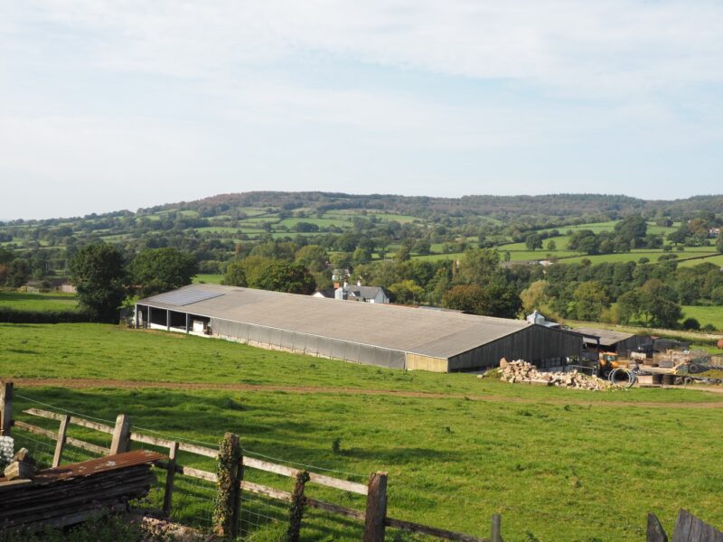 An example of rooftop solar PV at Westhayes Farm, Hemyock.