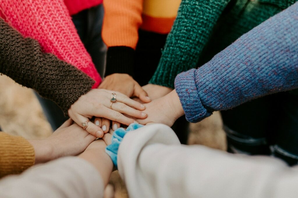 Picture of joining hands