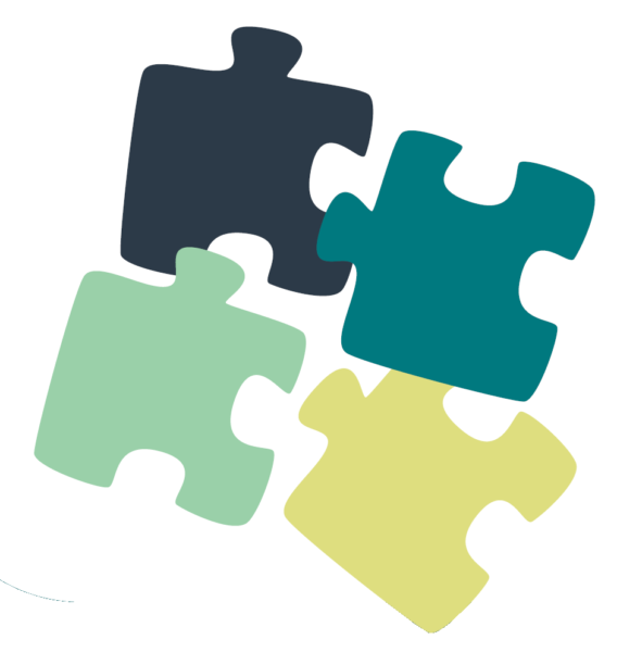 Decorative graphic showing jigsaw pieces