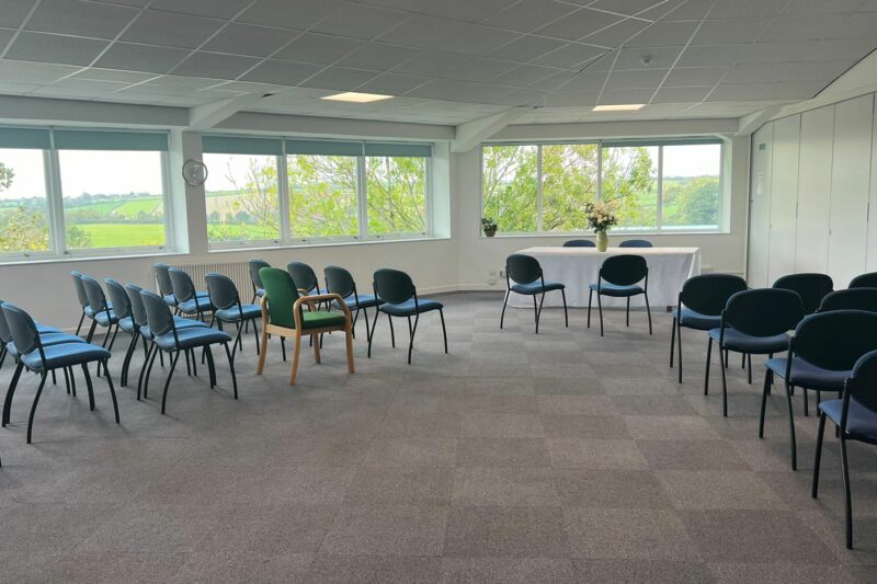 The ceremony room at Caddsdown