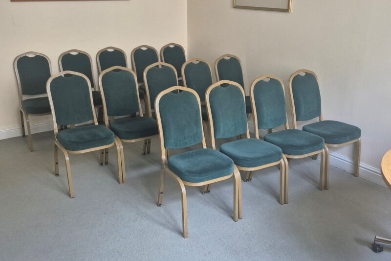 The Nash Room at Follaton House with chairs and table set out for a ceremony