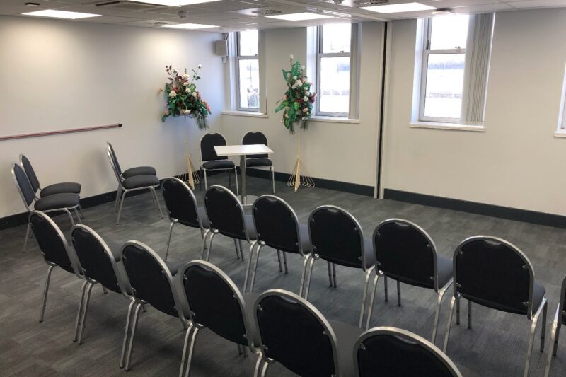 The ceremony room at Taw View