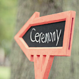 ceremony wedding sign