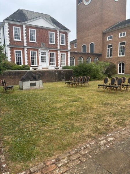 The outdoor patio area at Bellair