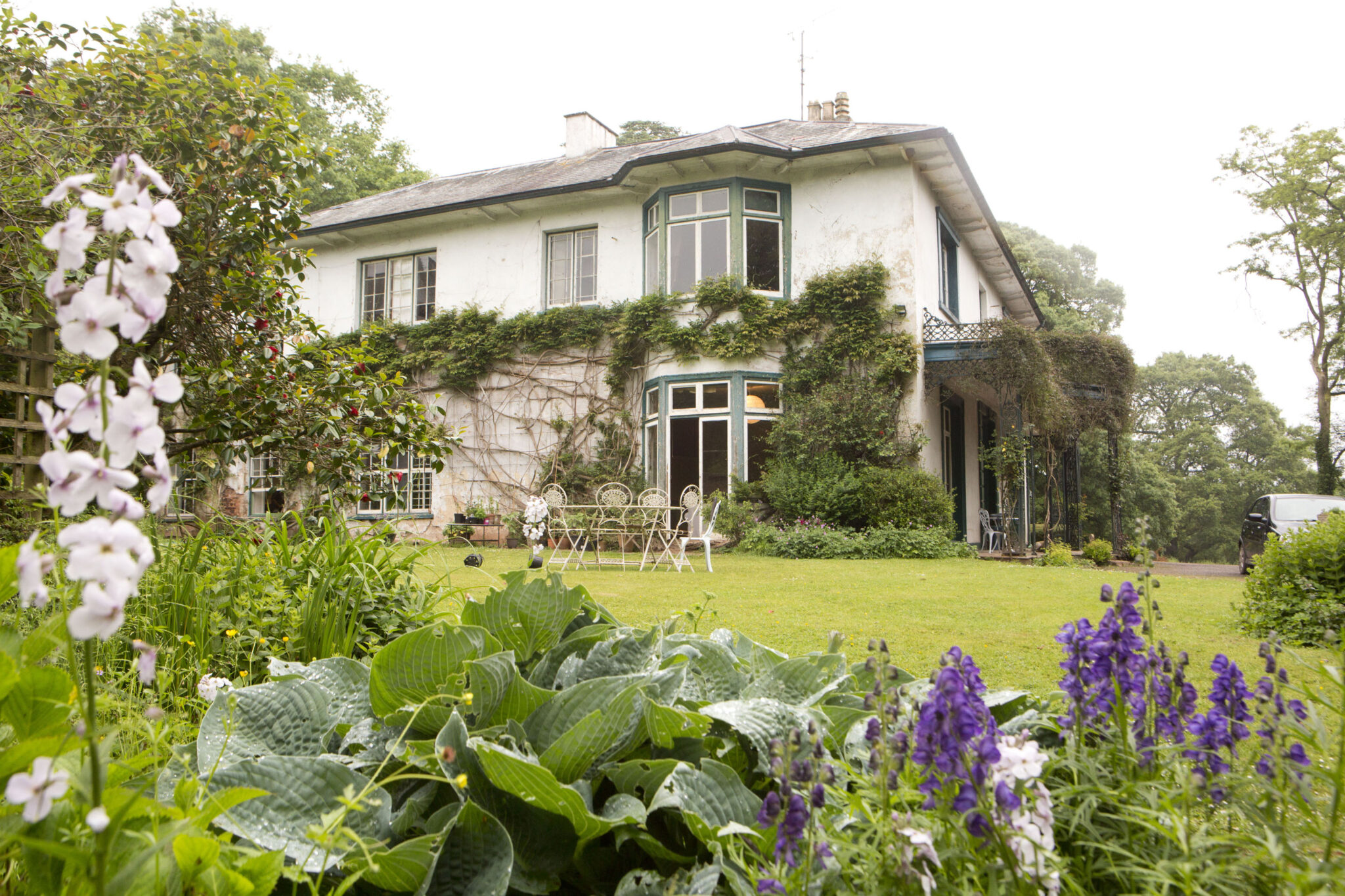 An external view of Ashley Court and gardens