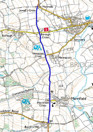 Map of B3254 treated by Cornwall Council