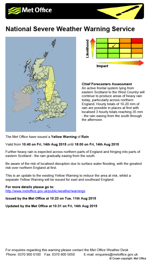 Example of a severe weather warning