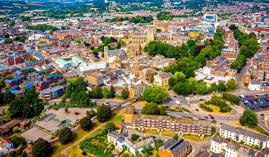 View over Exeter