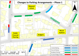 Parking Changes in Phase 1 of Magdalen Road works