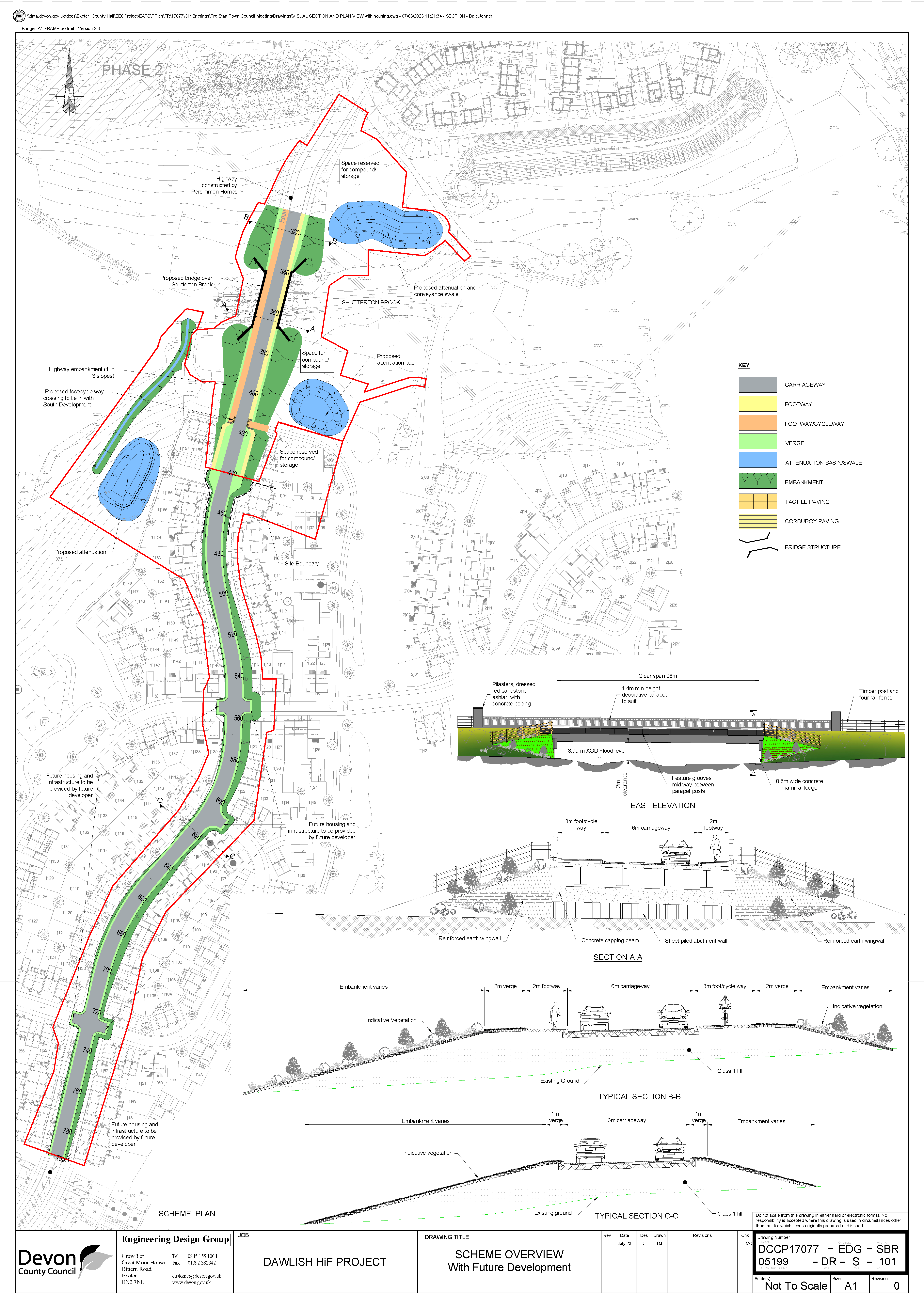 Scheme overview with housing Dawlish HIF project