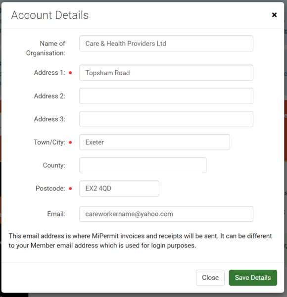 Digital permits for care and health workers: User guide for account ...