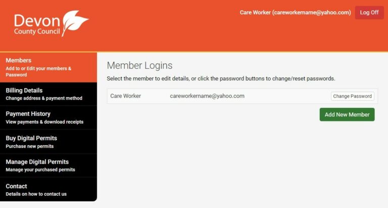 Digital permits for care and health workers: User guide for account ...