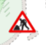 An icon that indicates a pothole is scheduled for repair