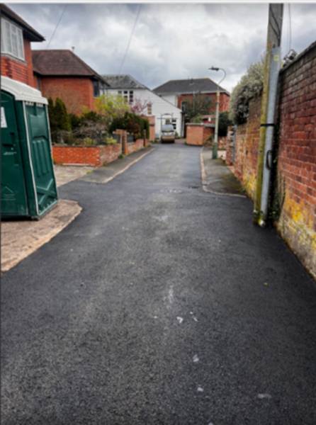 Image shows resurfaced road 