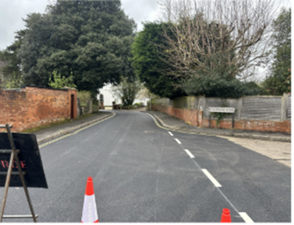 Inage shows resurfaced road 