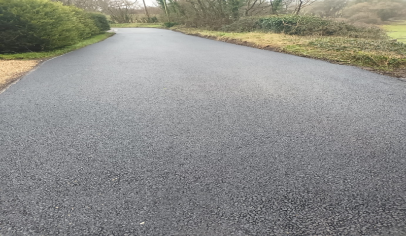 Image shows resurfaced road 