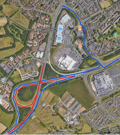 Diversion route Rydon Lane northbound