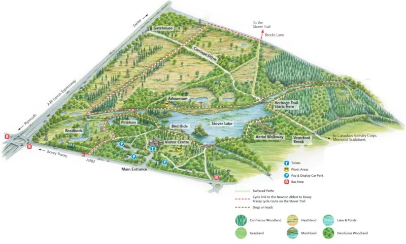 A map of Stover Park