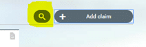 Claims search icon in itrent