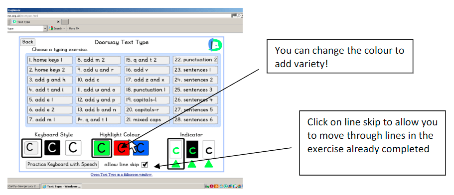 Doorway Text Type - image demonstrating how to use