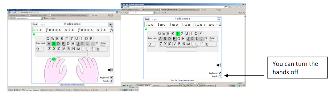 Screenshot showing how to use text type activity 