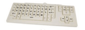 Computer keyboard with larger keys than usual