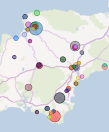 Bullying hot spots shown on a map of Devon