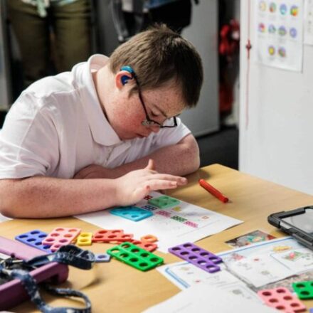 photo of a child learning