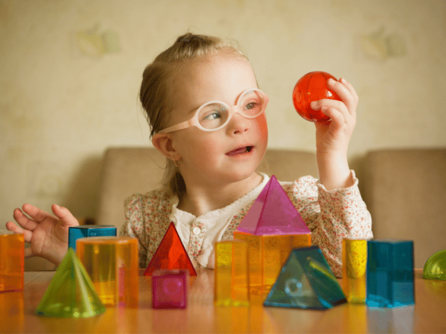 young girl playing